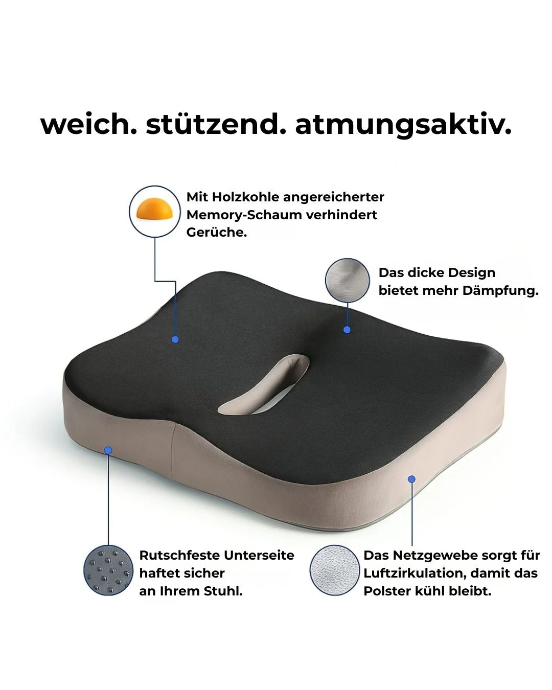 Sitzbuddy - Orthopädisches Sitzkissen